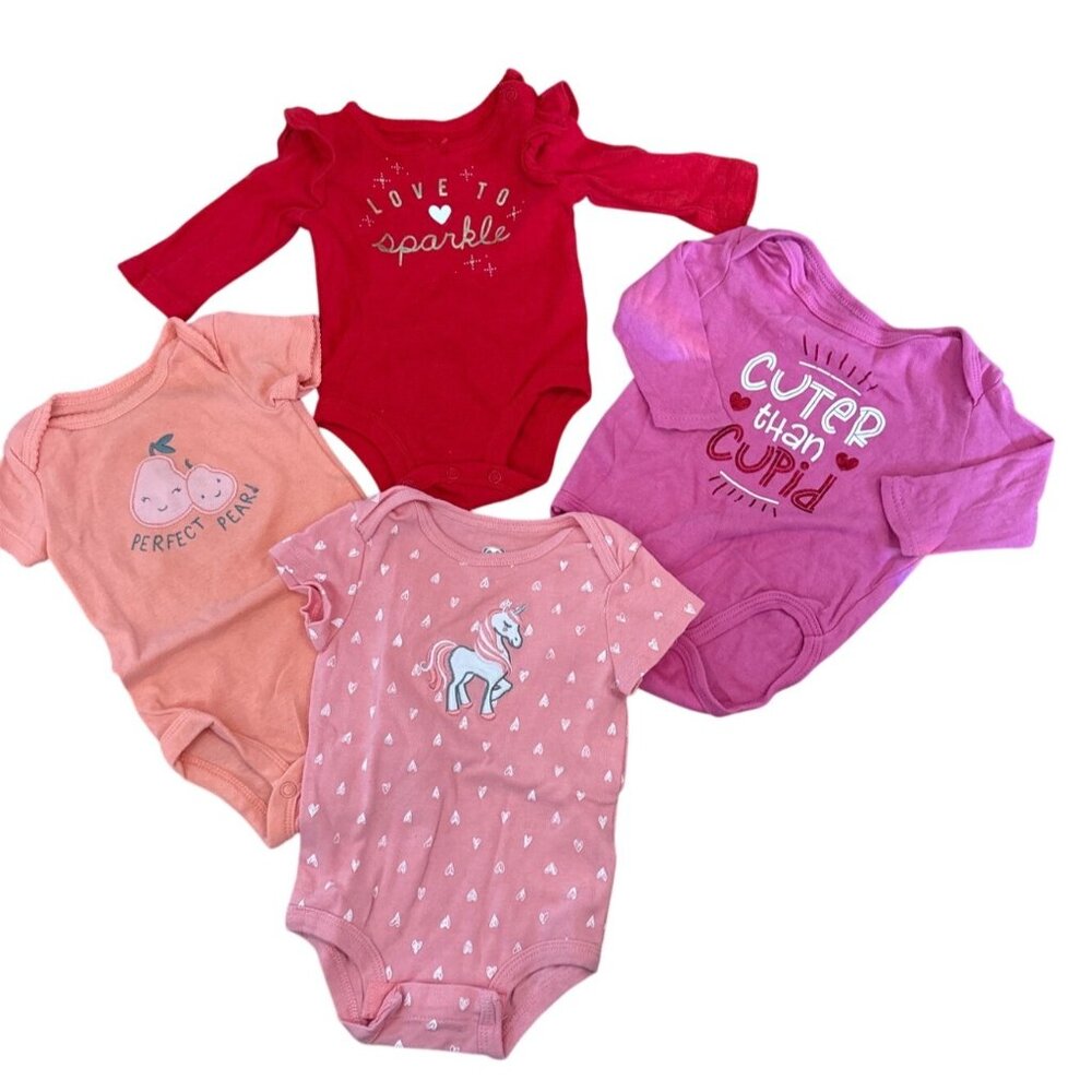 Baby Girls Long & Short Sleeve Bodysuit Set Rococo Child of Mine Carters NB-3M